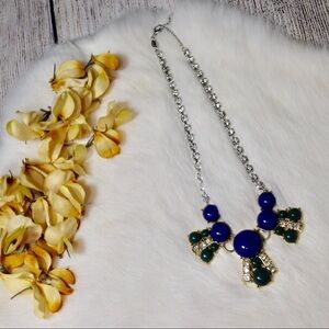 Fossil Bead & Rhinestone Statement Necklace